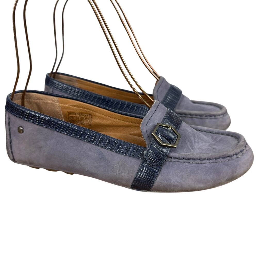 Ugg Gweneth Slip On Violet Purple Flats Nubuck Leather Loafers Womens sz 8